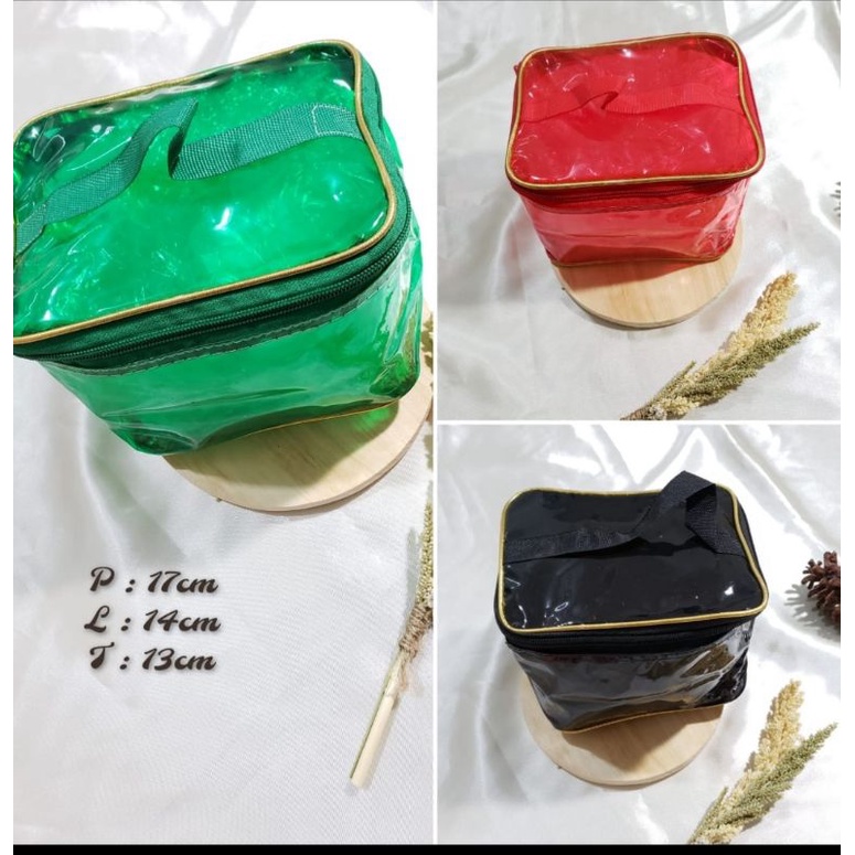 [ ECER ] TAS POUCH TRANSPARAN / TAS KOSMETIK WARNA