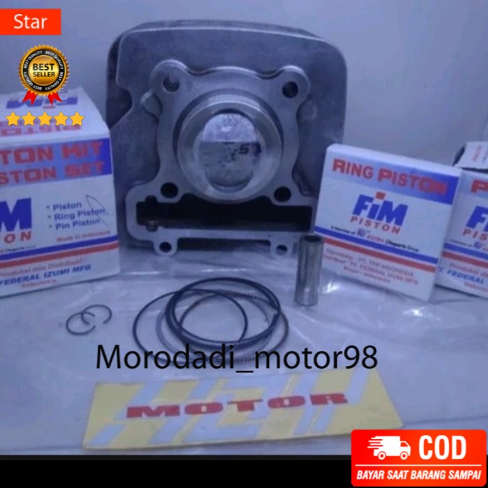 Blok Cylinder Racing BoreUp FIM 57 Yamaha Vega ZR Jupiter Z