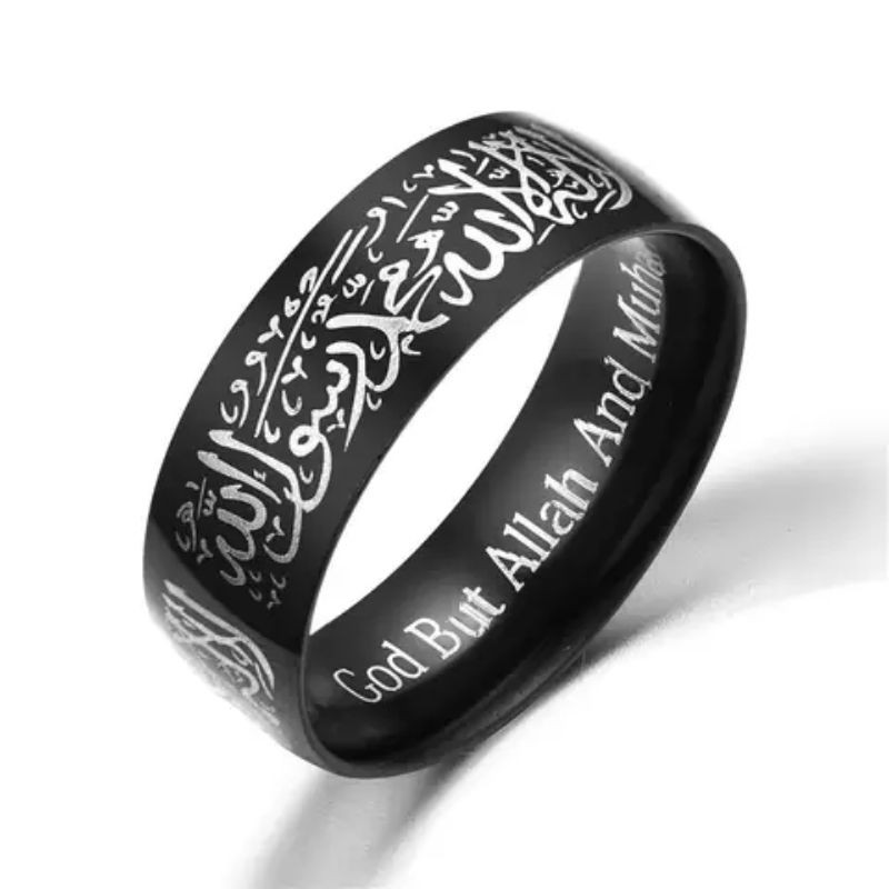 Cincin Tauhid Arab Lafadz Syahadat Titanium