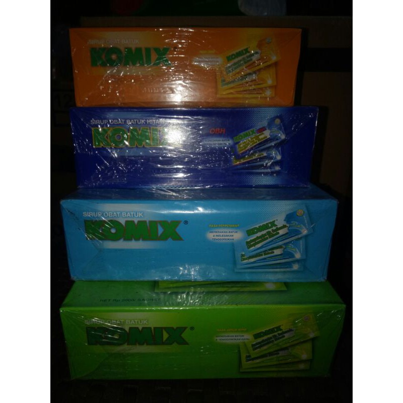 

Komix Dewasa Sirup Obat Batuk Sachet 7 ml isi 30 sachet Rasa Jahe OBH Papermint Jeruk Nipis