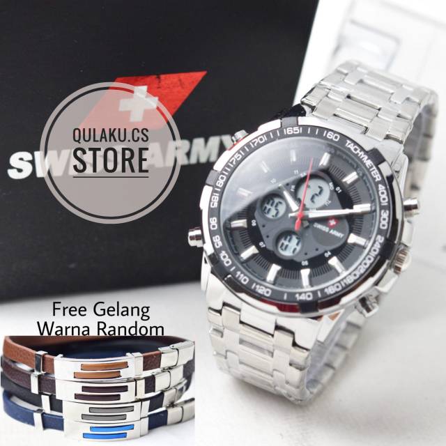 [✅COD 2821] JAM TANGAN SPORT PRIA FREE GELANG KEREN