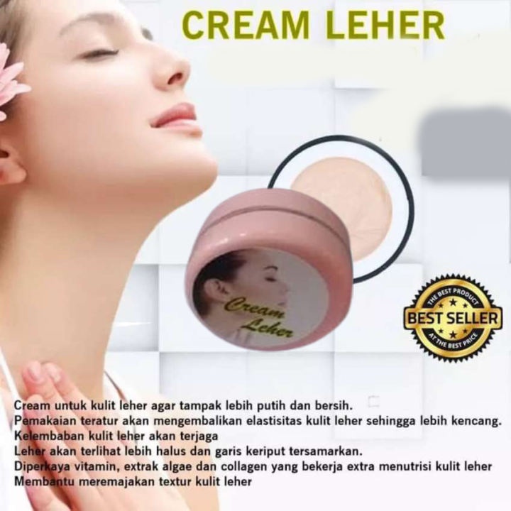 [100% Asli + COD]  Cream leher double whitening  Cream Pemutih Leher Tubuh Selakangan Mengecangkan Kulit cream Leher 100% Original