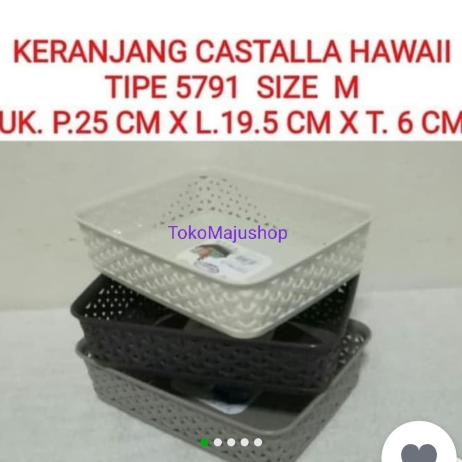 HAWAII Keranjang Plastik Serbaguna CASTALLA ( M ) 5791