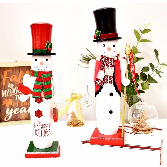 Snowman Nutcracker Kayu Dekorasi Natal Christmas Gift Kado Pajangan