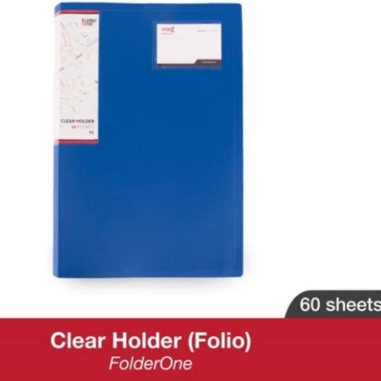 

L4angsung Kir1m$|Clear holder 60 lembar/dokumen keeper ukuran folio (f4) merk Folder one |siap Diord
