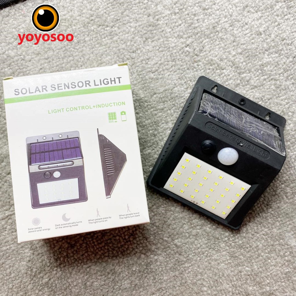 Lampu Taman Solar Powered Led Wall Light / Lampu matahari Sensor Gerak-yoyosoo