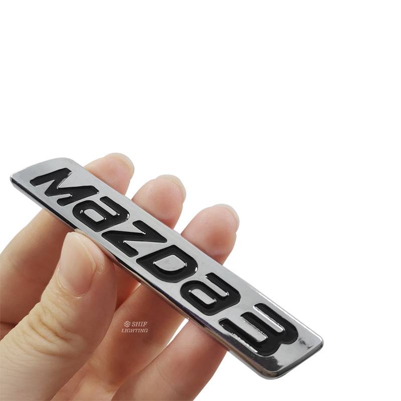 1 X ABS Chrome MAZDA 3 MAZDA3  Logo Car Auto Emblem Badge Sticker Decal Replacement For MAZDA 3