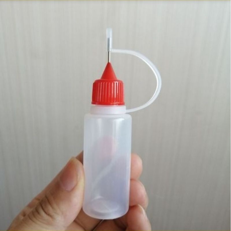 10pcs Botol Jarum Glue Applicator Bottle Craft Tool 10mL