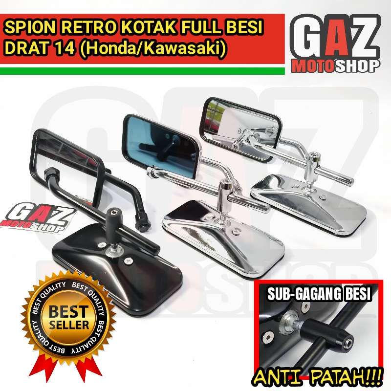 Spion CB 100 125 Retro KOTAK Classic Honda Sepion Klasik Set C70 Grand GL Tiger Megapro W175 KLX Fazzio RX king