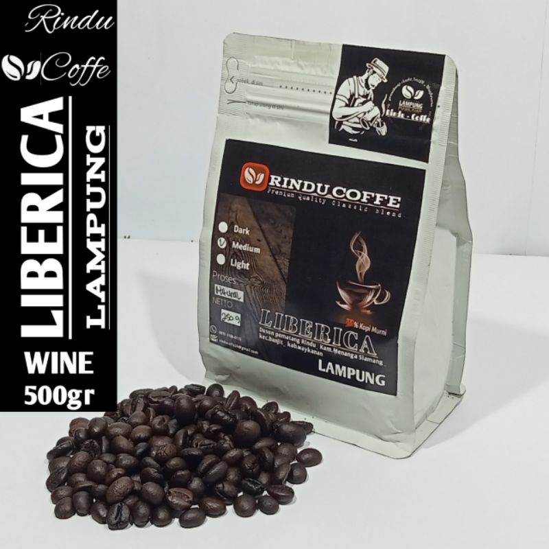 

kopi LIBERICA WiNe Lampung 500g [biji /bubuk]#rinducoffe