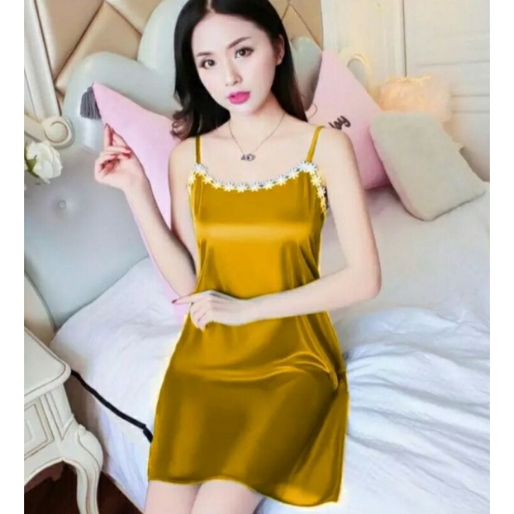 Baju Tidur Daster Lingerie Sexi Amora Satin Import