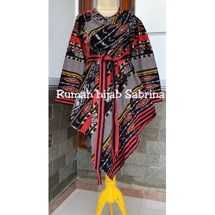 SABRINA TENUN FREYA TUNIK WARNA DARK TERAKOTA