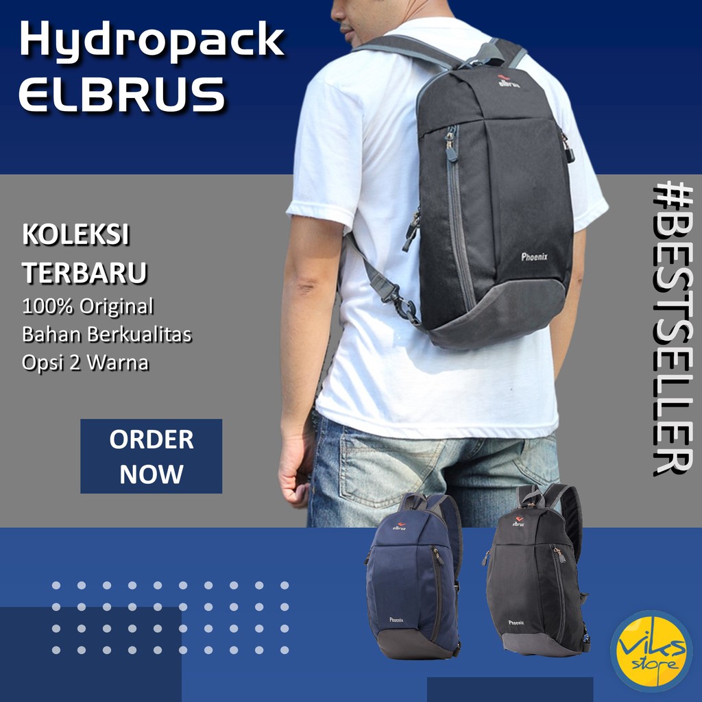 Tas Sepeda Motor Hydropack Elbrus Ransel 20L Olahraga Lari Gunung Bahu Pria Wanita Cewek Cowok Backpack Casual Multifungsi Original