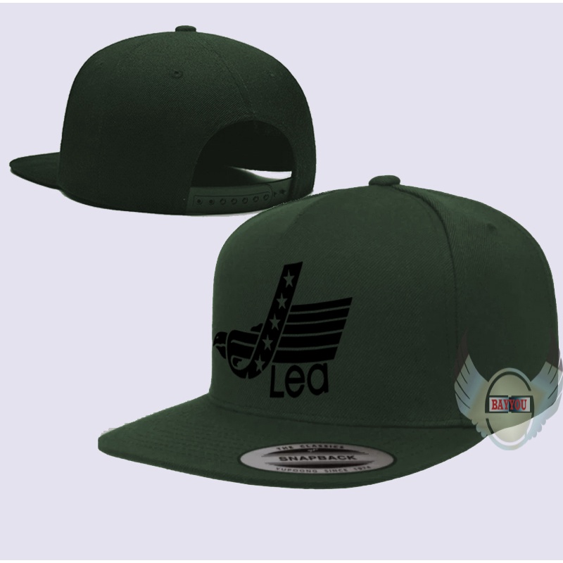 Topi Distro Lea - Topi Snapback Lea logo ( Black )