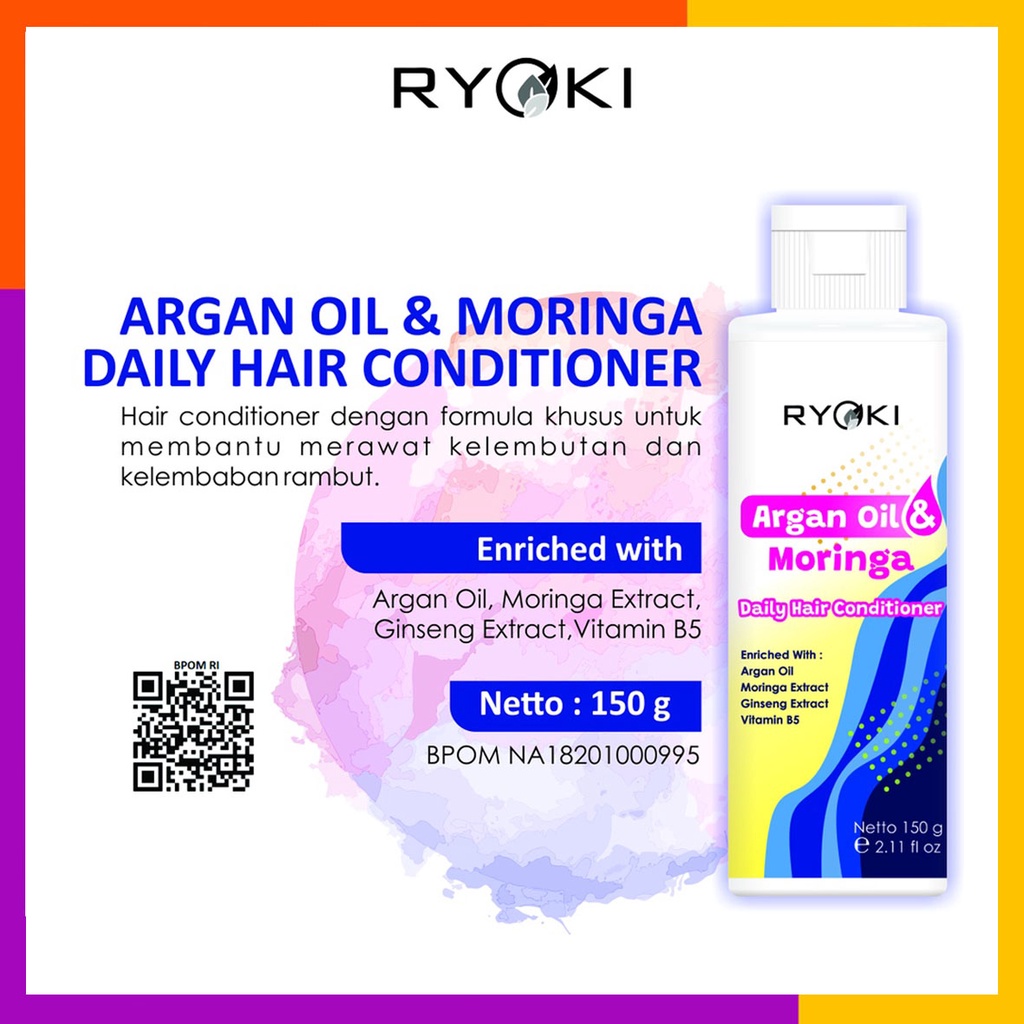 RYOKI - CONDITIONER ARGAN OIL &amp; MORINGA DAILY HAIR CONDITIONER 150 gr