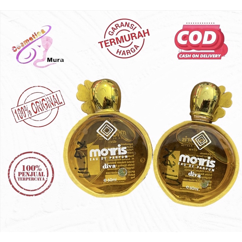 [ 60 ml ] morris kemasan bunga / morris parfume kaca bunga / morris bunga / perfume morris