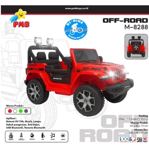 Mobil Aki Mainan Anak PMB M8288 Offroad Jeep