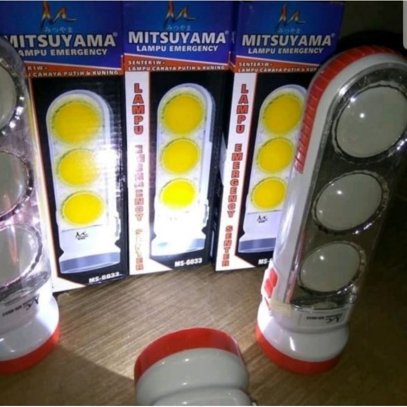 Lampu emergency plus senter  Mitsuyama MS6033 lampu darurat terang guys