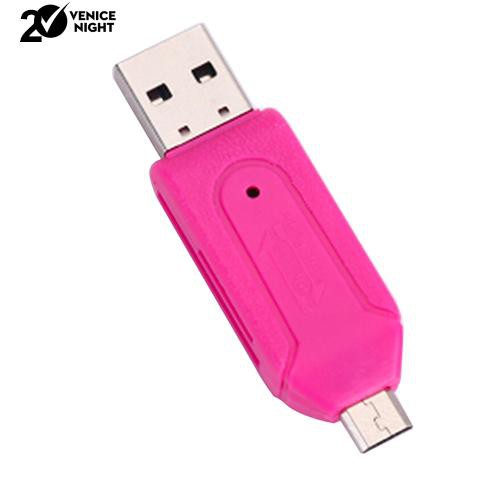 【venicenight】2in1 Card Reader OTG Micro USB TF SD Card Reader