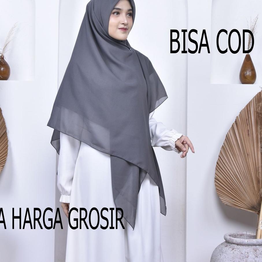Limited - Bella Square Jumbo Syari 140 x 140 cm Hijab Segi Empat Syari Kerudung Jilbab Murah ✓