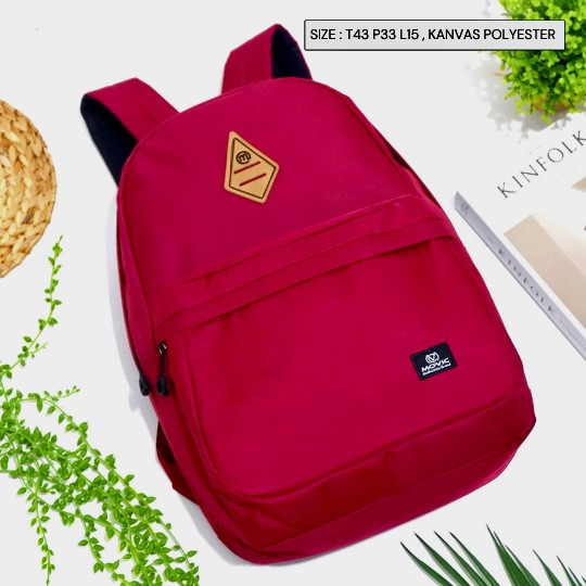 Multi-saku ransel besar tas sekolah dasar lokal movic big ransel perempuan laki laki kantong depan-Warna 8