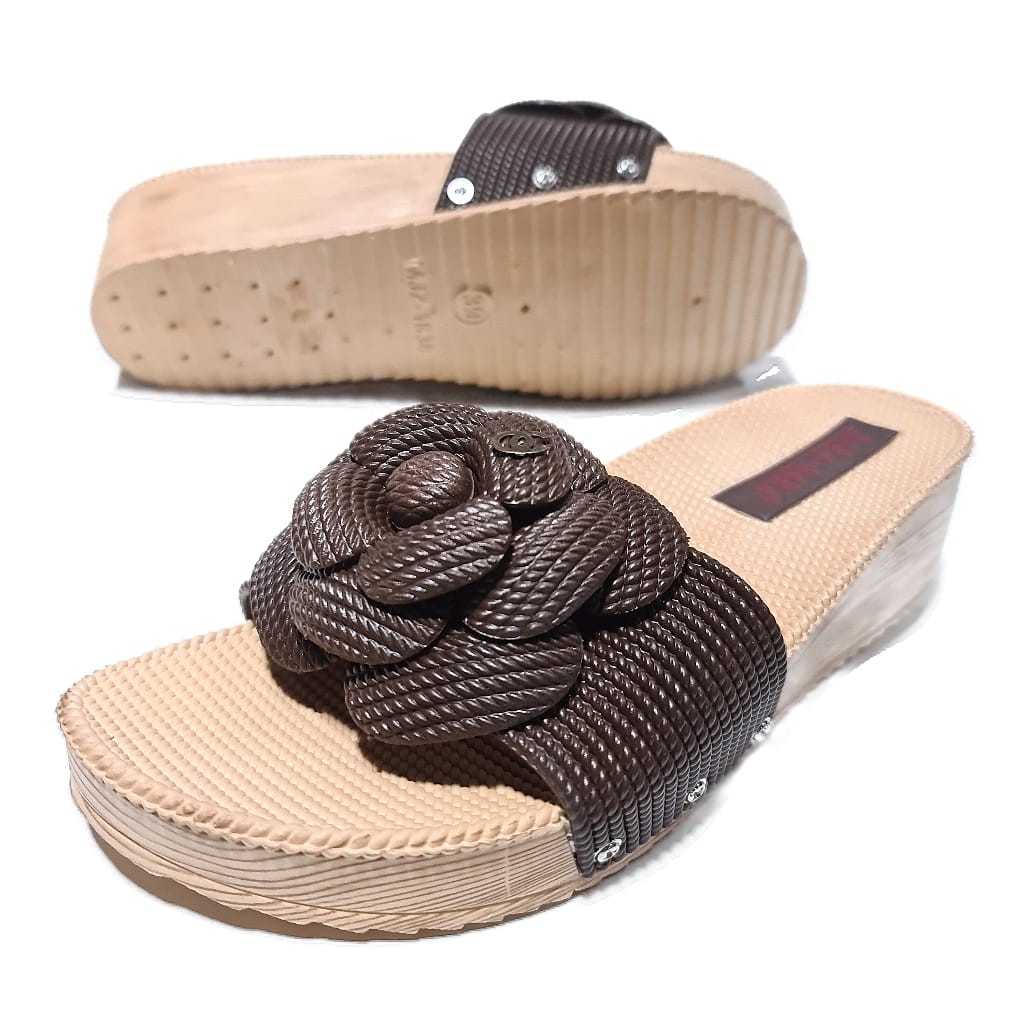 BARA BARA ORIGINAL sandal karet empuk murah wanita barabara wedges sendal selop import 1838utc