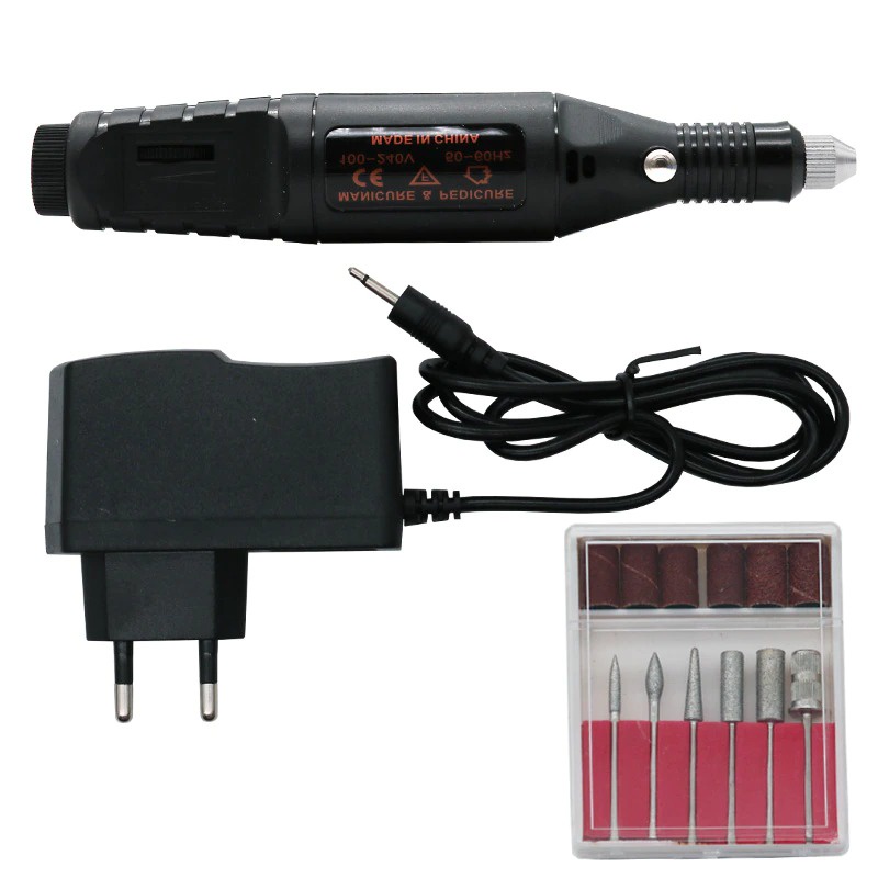 G8A xingweiqiang bor kuku nail grinder polishing electric drill 130w - kj005 - black Or-i