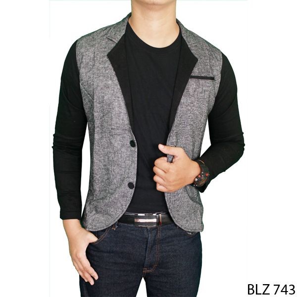 Blazer Pria Stretch Stretch Abu – BLZ 743