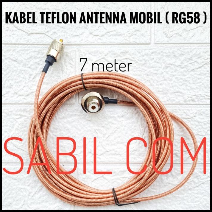 Kabel Teflon Rg58 7 Meter Kabel Antena Radio Rig Rg58 Teplon 7M Murah