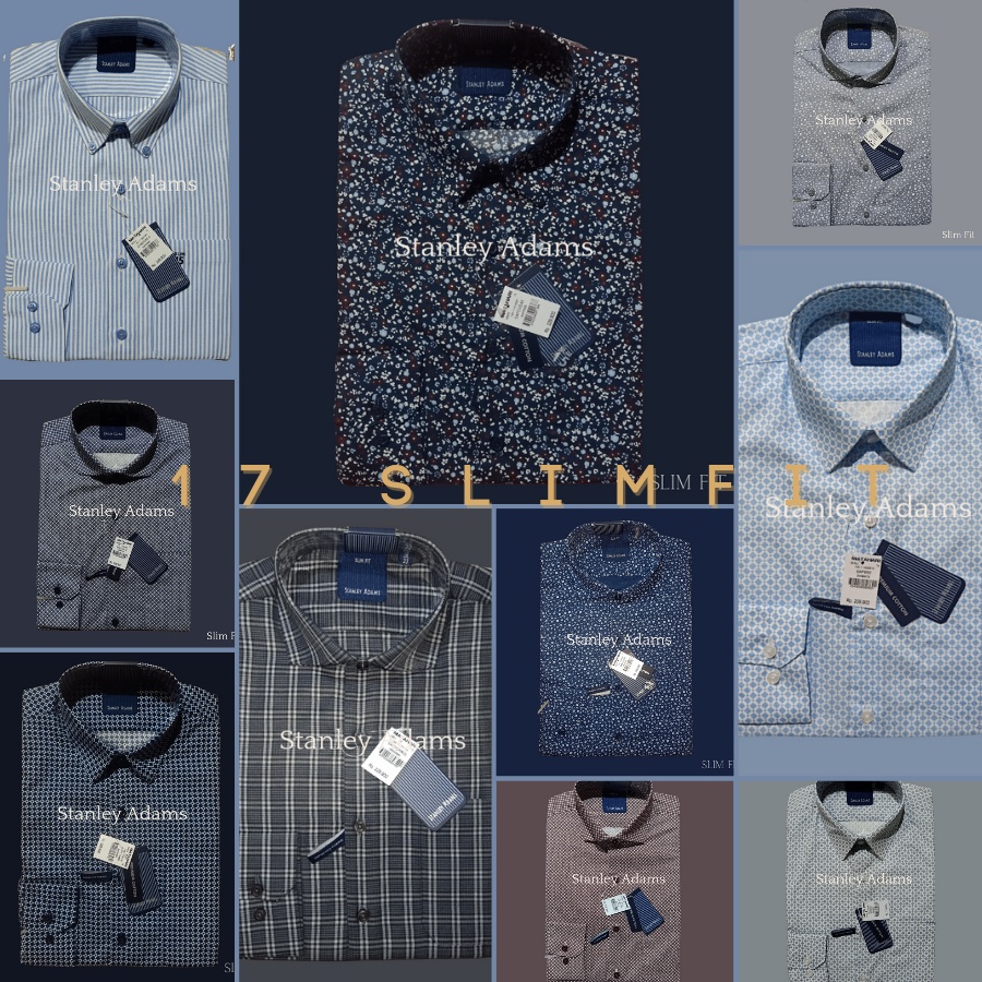 Kemeja Pria COLE STANLEY ADAMS Slimfit Panjang Kemeja Pria Lengan Panjang Kemeja Formal Pria