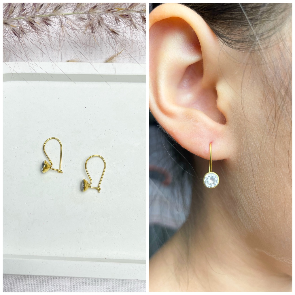 ANTING DESI MATA 1 GRAM GOLD PERAK ASLI S925 GLOBAL JEWELLERY CN001