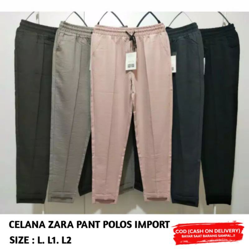 celana zara pant polos import