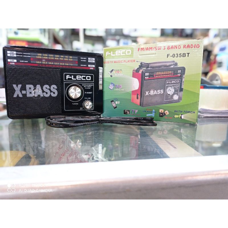 COD radio Fleco F-035BT  USB AM FM SW portable Mp3 music player