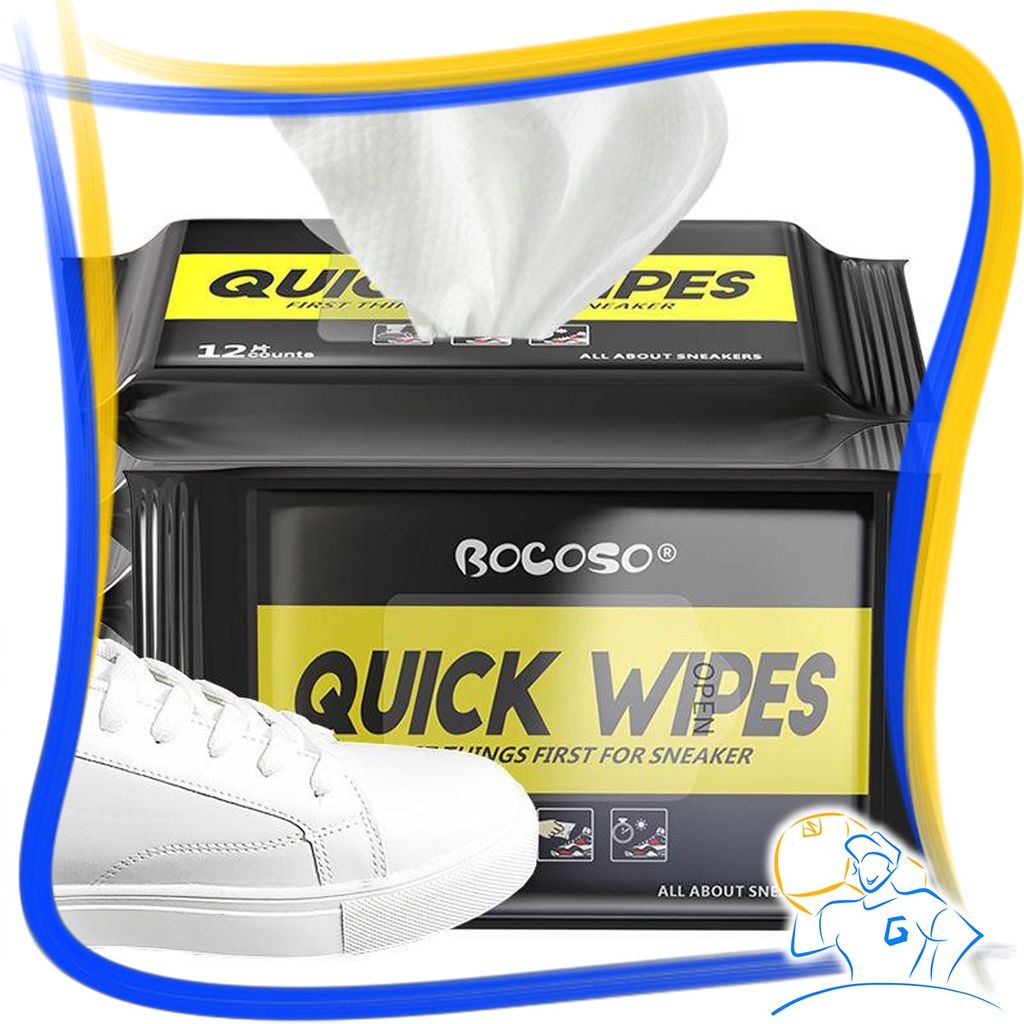 Pembersih Sepatu Sneakers Putih Sepatu Kulit Tanpa Air Tisu Basah Pembersih Tas Kulit Serbaguna Penghilang Noda Perawatan Sepatu Tissue Shoe Wet Quick Wipes Shoes Cleaner Kit