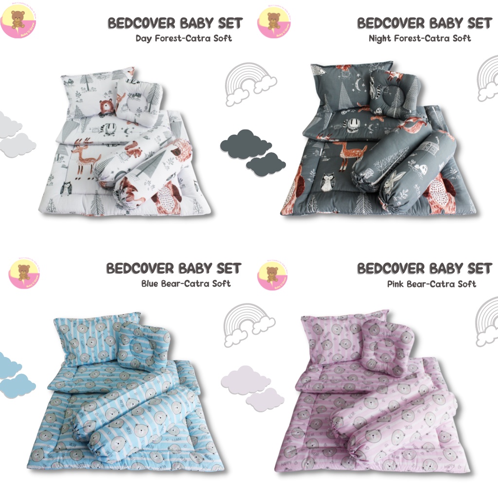 Harga [GROUP F] Baby Bedcover Set Bantal Peyang Guling | Alas Kasur
Matras Selimut Bayi | Forest & Bear Series