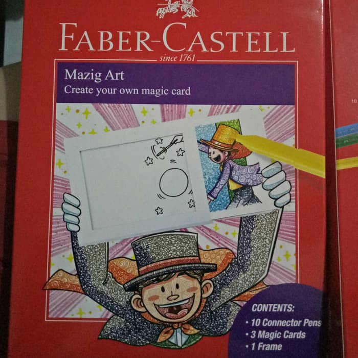 

mazig art faber castell 10 connector pens 3 magic cards 1frame