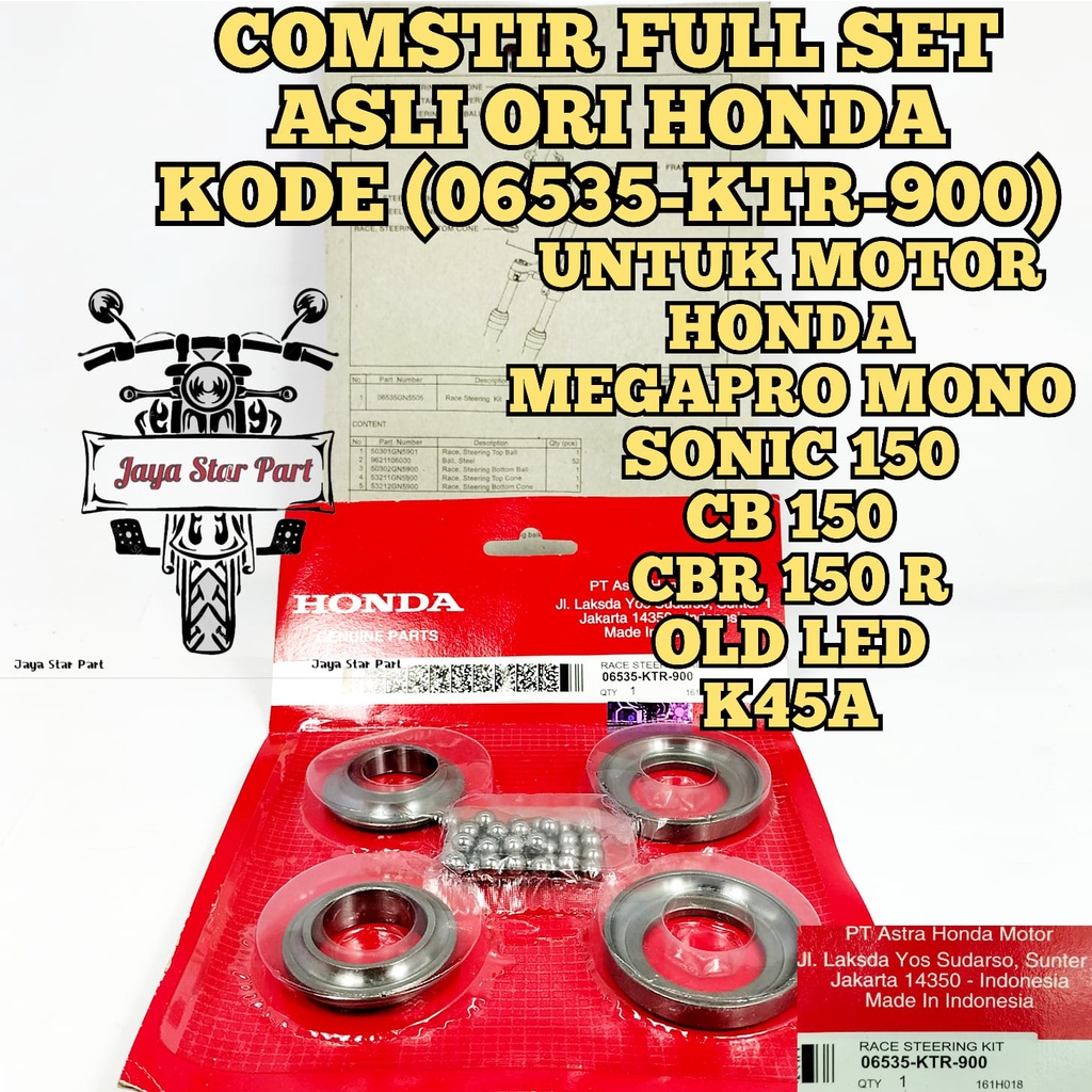 ORIGINAL PROMO COMSTIR HONDA (06535-KTR-900) ASLI ORIGINAL PRESISI Komstir Sonic CB CBR 150 R Old