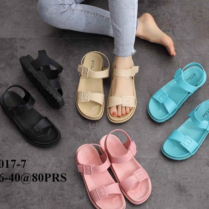 2017 - 7 Sandal Jelly import Tali Gunung WinWin / sendal tali wanita perempuan karet jelly tebal import