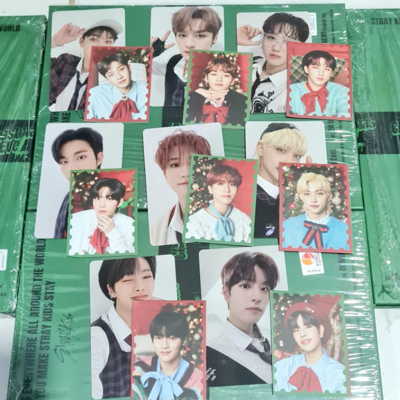 STRAY KIDS Pre-order benefit Photocard + Sticker - Official From Album Christmas Evel ed pc hyunjin 