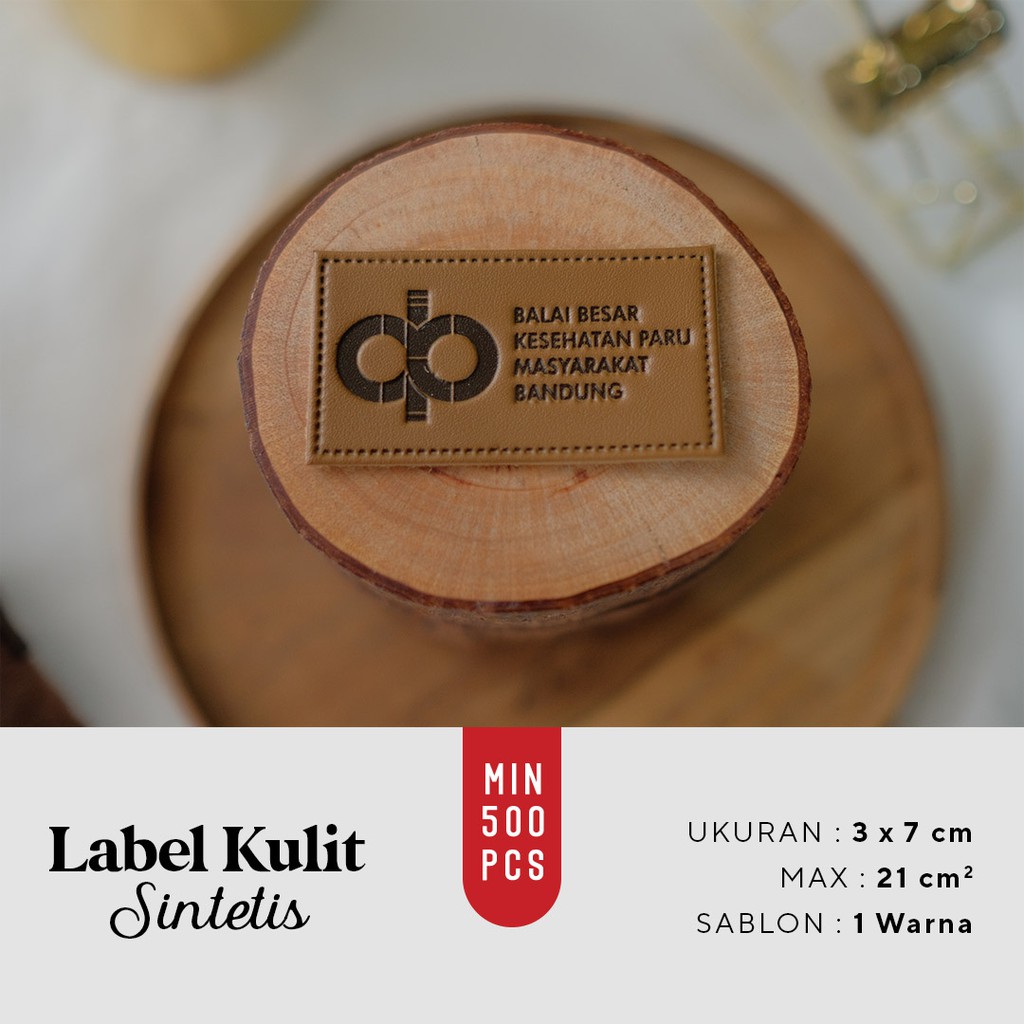 

Label Kulit Sintetis Ukuran 3x7 cm Murah Faux Leather Patch