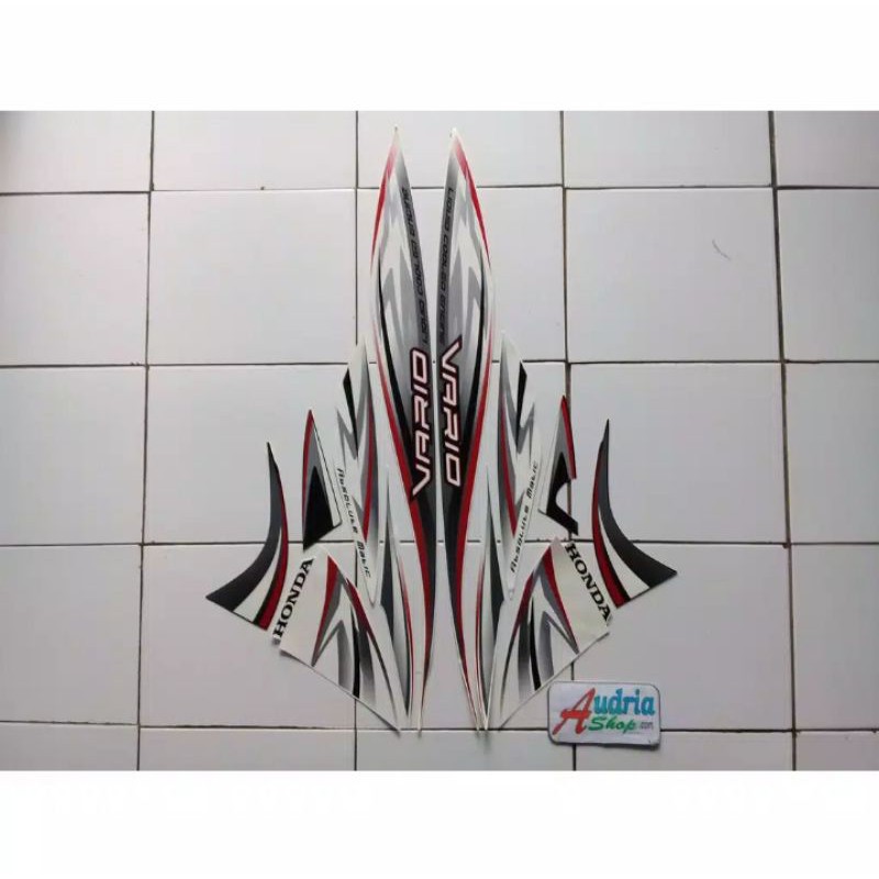 Stiker Vario 110 karbu 2013 putih full