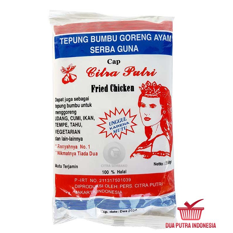 

TEPUNG BUMBU SERBAGUNA CAP CITRA PUTRI 250 GRAM- ECERAN