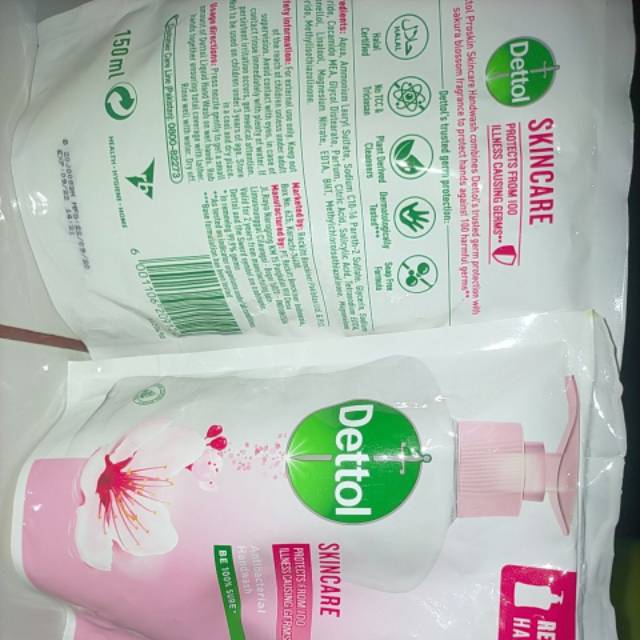 Dettol dan handwash reffil 250ml 225g, 200g,150ml (wajib baca deskripsi)