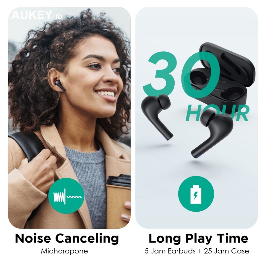 Aukey EP-T21S / EPT21S TWS True Wireless Earbuds 3D Surround Headset Bluetooth-5