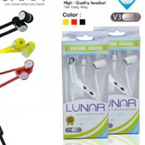 BEST PRODUK Headset Lunar V3 / Headset Lunar V3 / Earhphone Lunar V3 Extra Bass CFF20 . . .