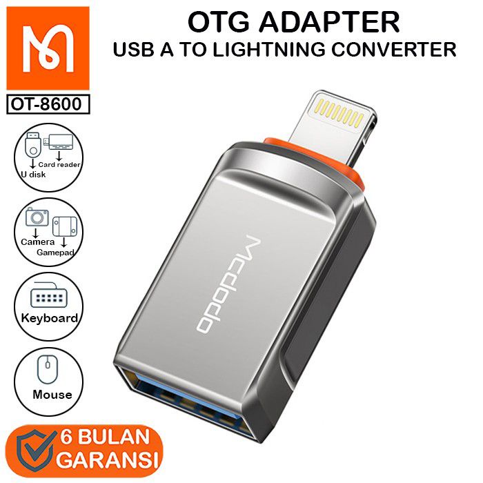 MCDODO OTG iPhone / Lightning OT 8600 USB Port - Data Transmission