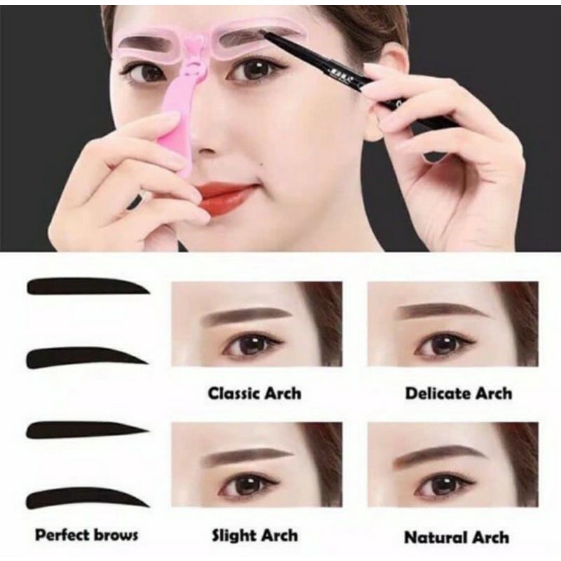 CETAKAN ALIS | 1 SET ISI 3 PCS | KARTU MENCETAK ALIS | EYEBROW TEMPLATE