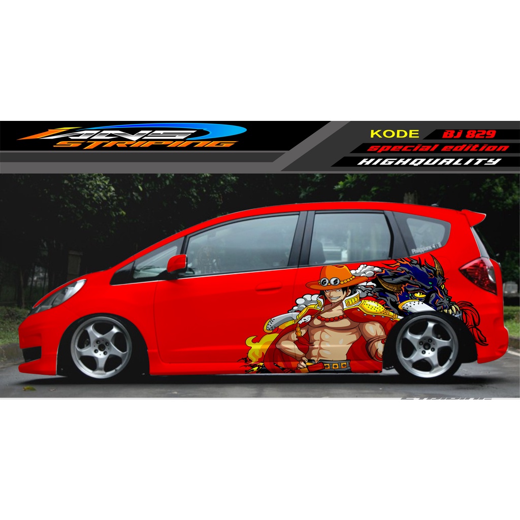 DECAL STICKER MOBIL HONDA JAZZ, SIGRA, YARIS, SWIFT / DECAL MOBIL / DECAL STICKER MOBIL ANIMASI