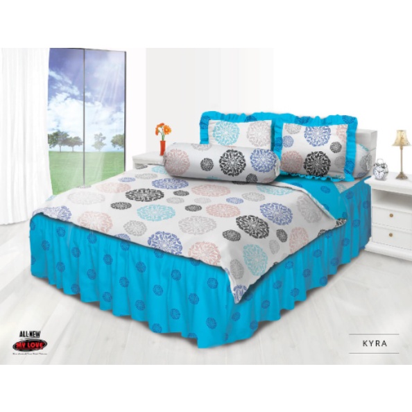 ❤ IJN ❤ Sprei rumbai 180x200 my love king no 1 Rumbai Topi (anti geser)Motif Terbaru - kado pernikahan/sprei penganten