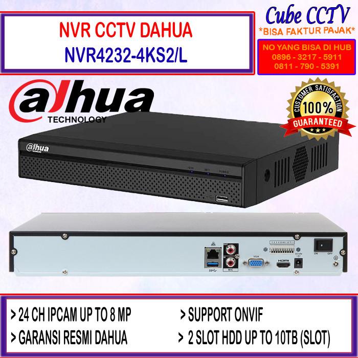 Nvr Cctv Dahua 32 Ch Seri Nvr 4232 4Ks2 Garansi Resmi 3 Tahun